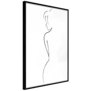 An image of a silhouette woman in white background
