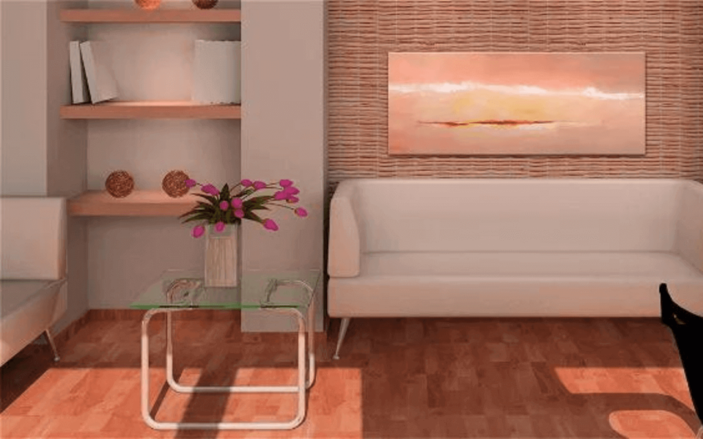 Acrylic painting 'Abstract Evening Redness'