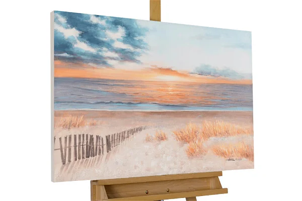 Handpainted Painting 'Sunset by the Sea'