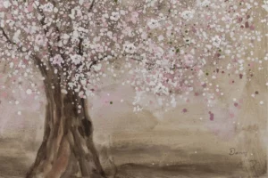 acrylic paintings pink spring dream