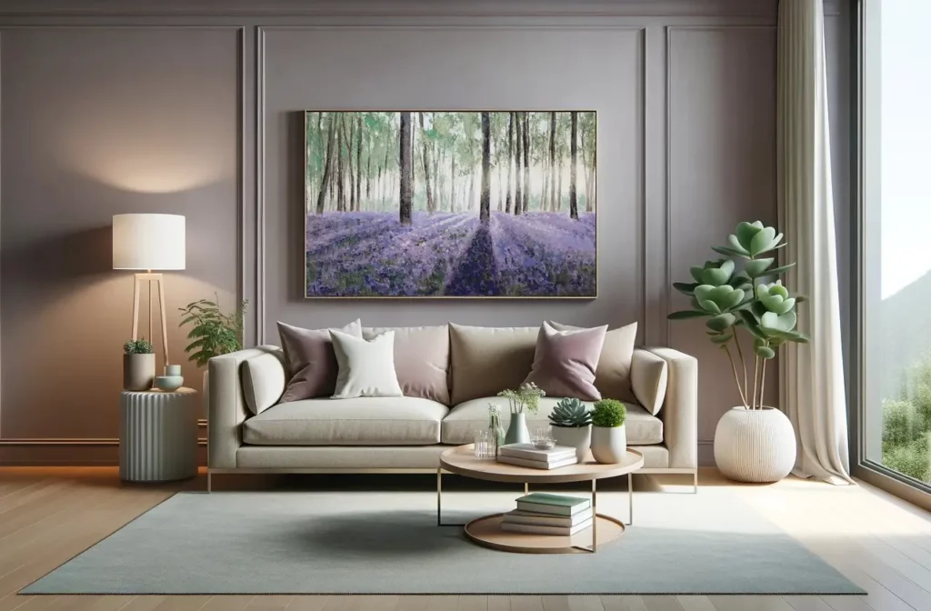 Handpainted Painting 'The Mist Is Clearing' 47x30inches