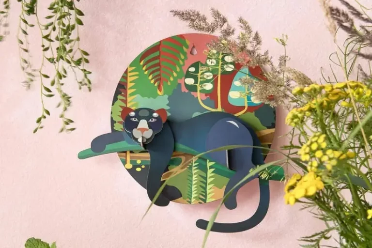 Wall deco 3d of cardboard 'Jungle Puma'