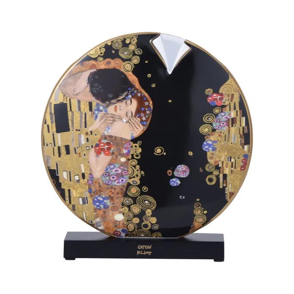 Porzellan Vase 'Golden Embrace' von Gustav Klimt