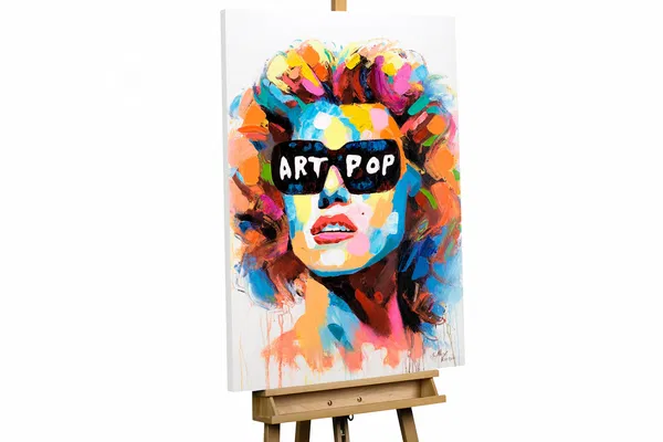 Handpainted Painting 'Showy Hairstyle'