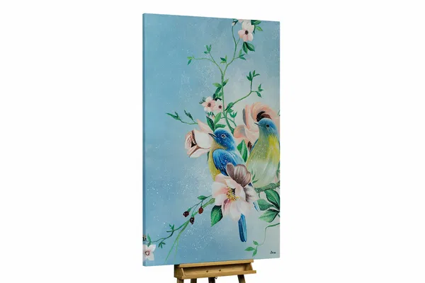 XXL Oil paintings 'In the Garden of Eden' Handpainted unique 180x120cm