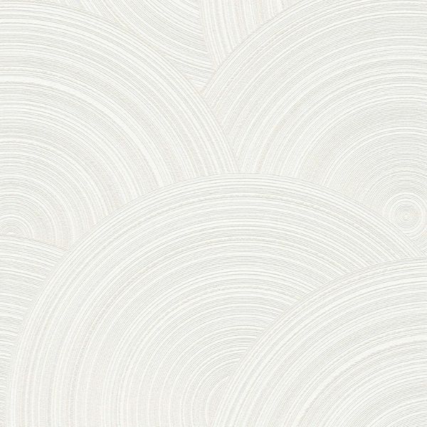 White concentric circle textured wallpaper