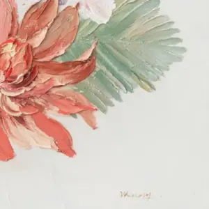 Close-up of a flower petal in white background