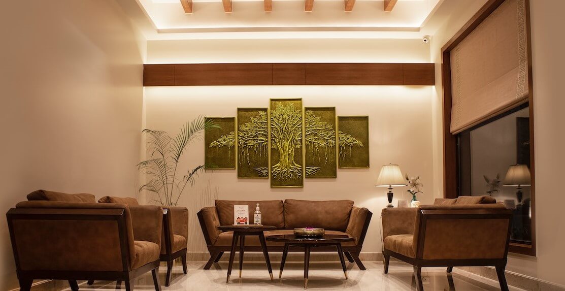Living room decoration ideas with large format wall art decor kunstloft