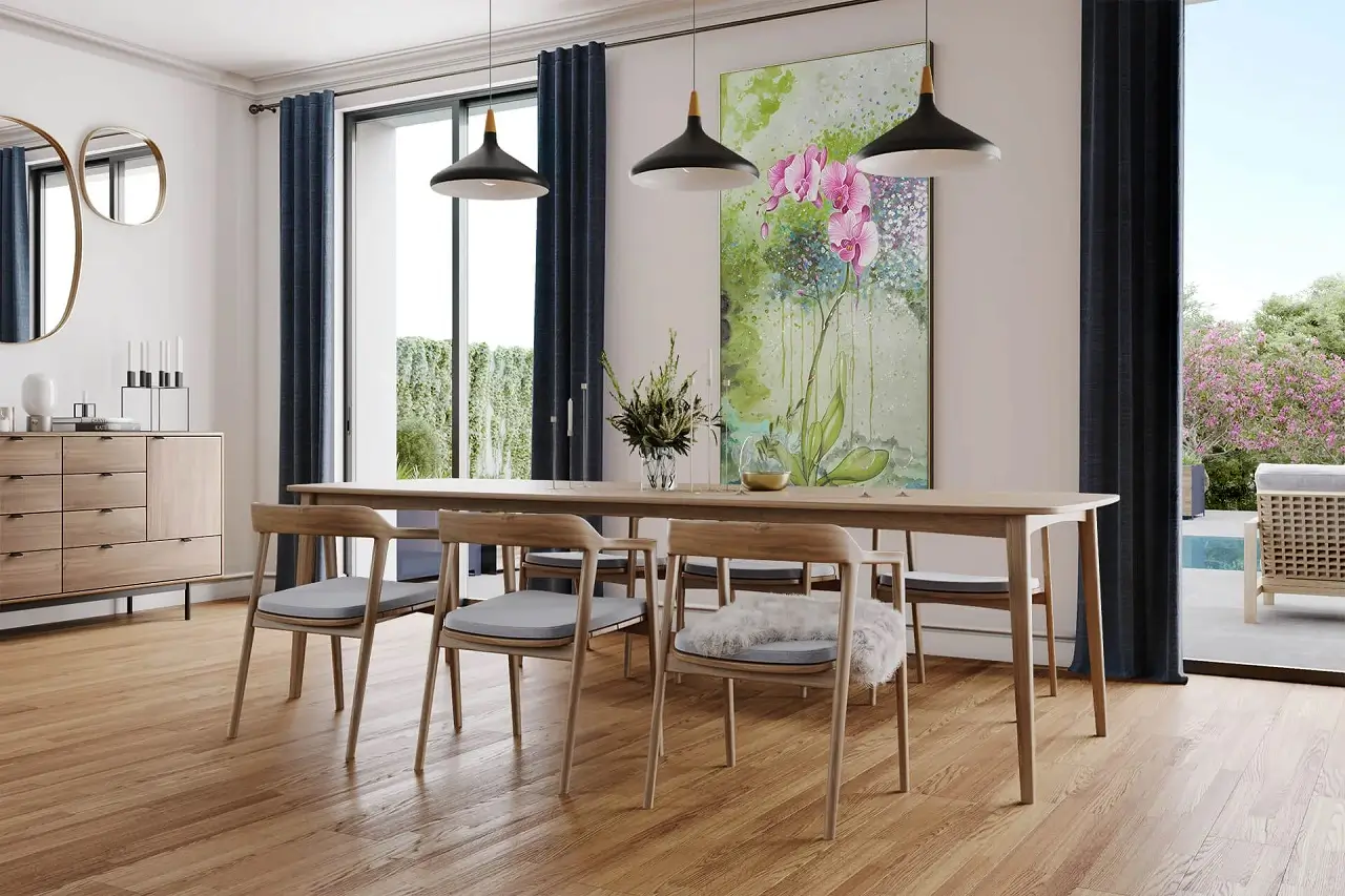 Shabby Chic Style XXL Oil Painting 'Wild Orchid' 100x200cm